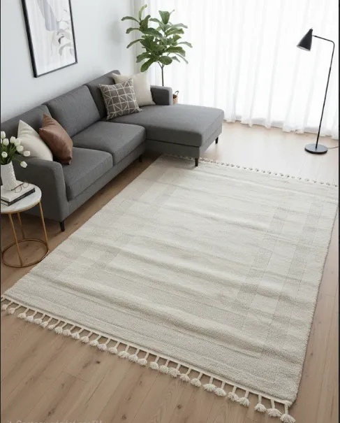 zarbia la fiesta Beige Uni à Bordures 200/260